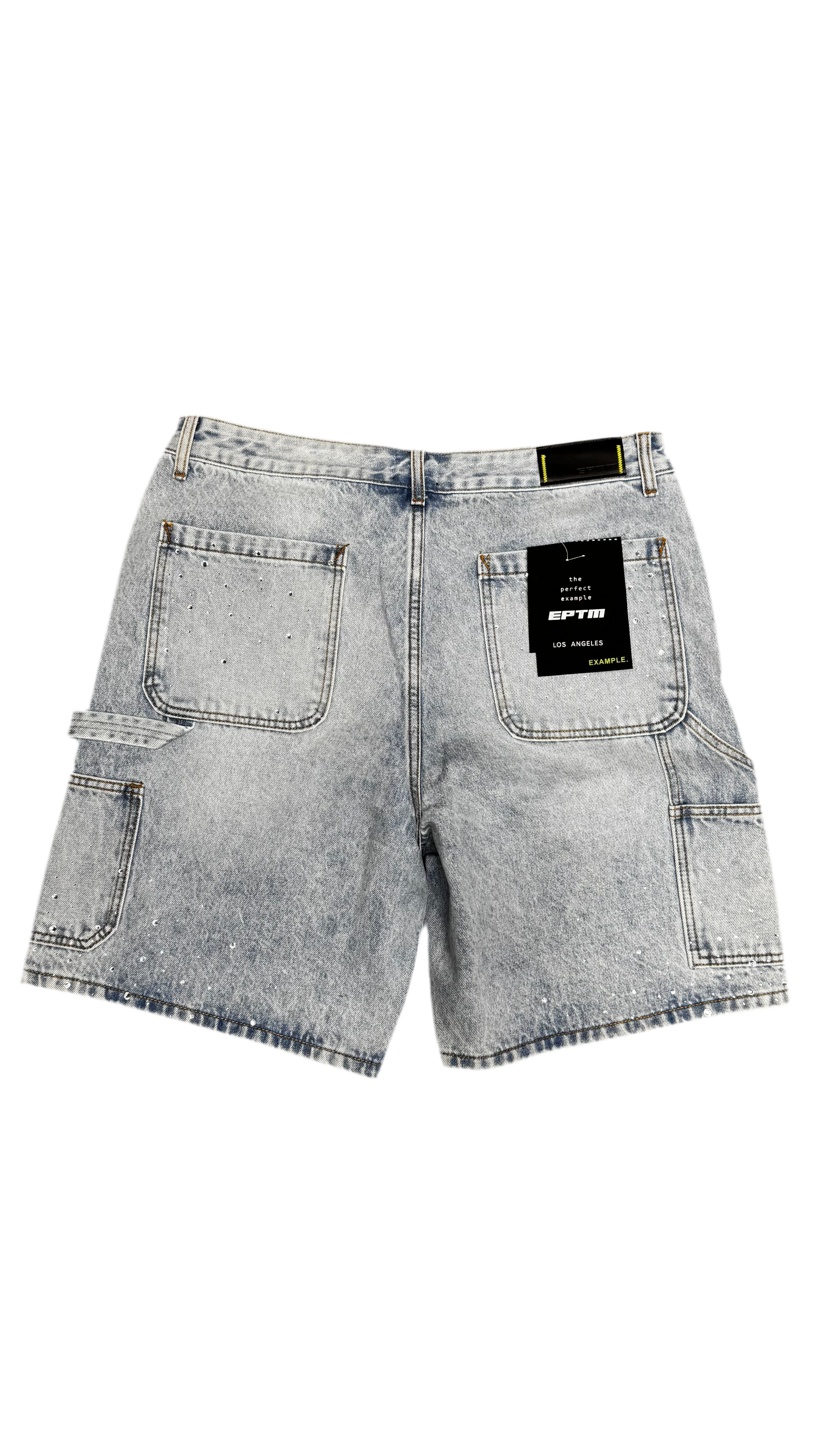 Eptm Spotty Denim Shorts - Blue