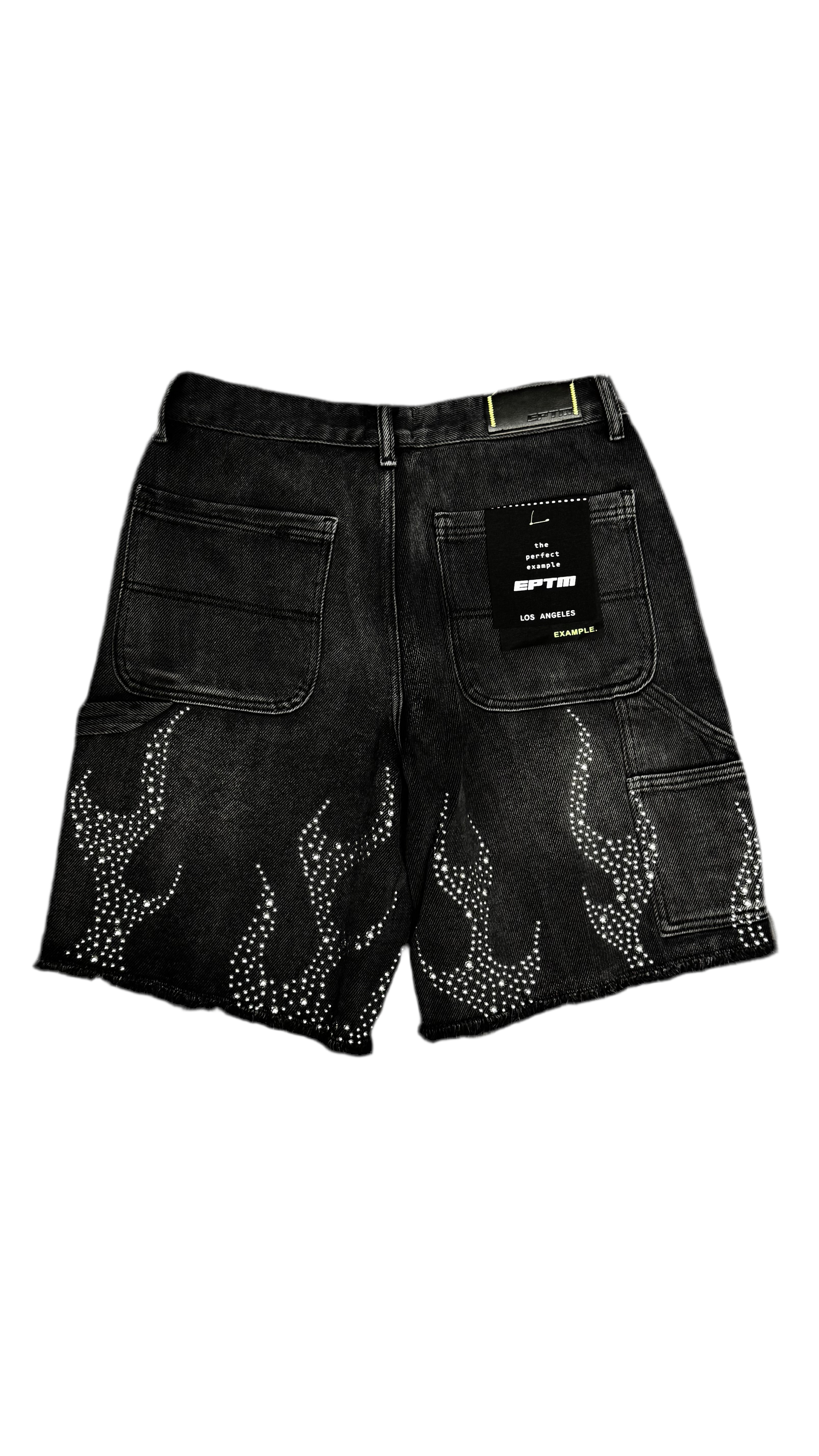 Eptm Metal Flame Jorts - Black