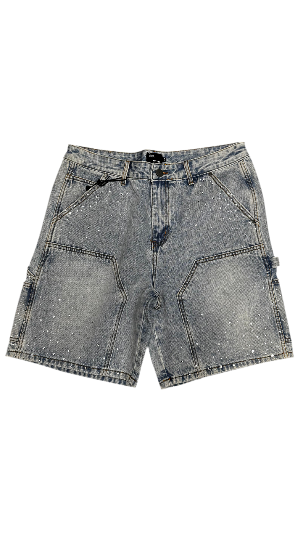 Eptm Spotty Denim Shorts - Blue