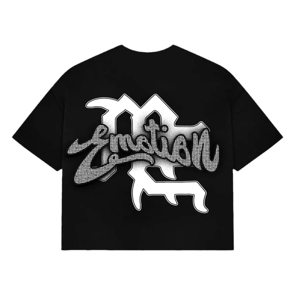 Black “Rhinestone” Cropped Tee